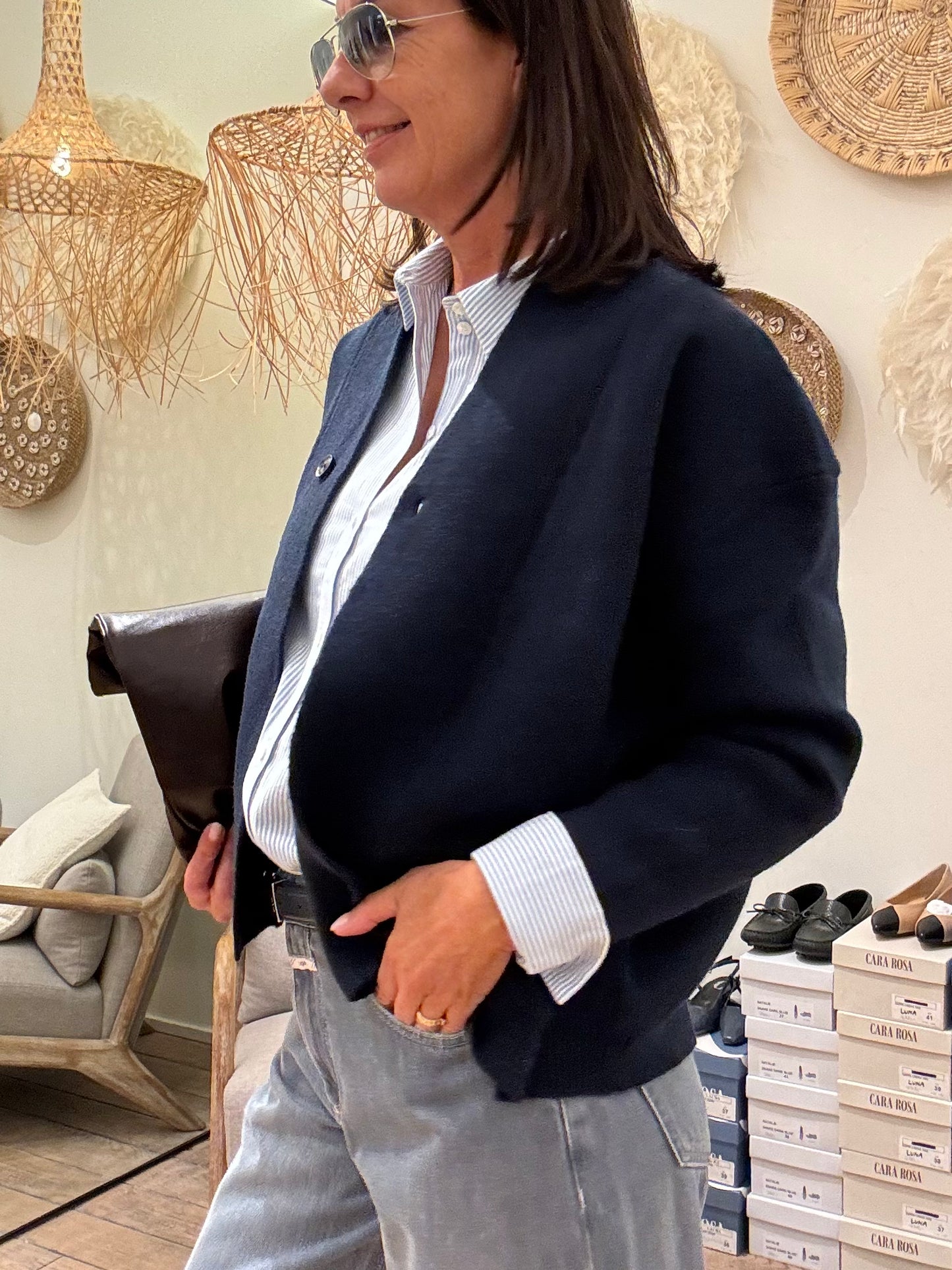 Jiji Cardigan Evan Bleu Marine