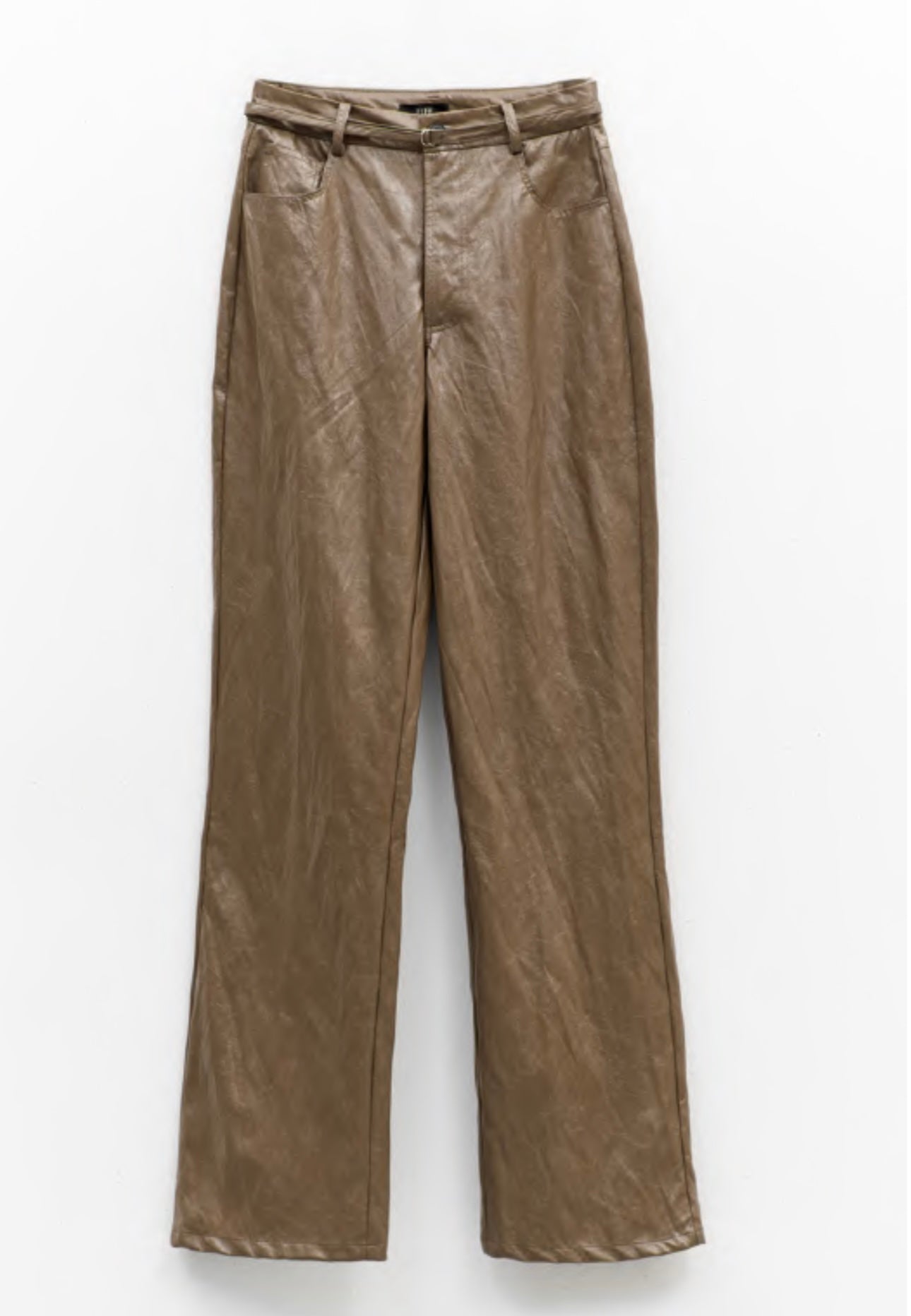 Eleh Broek Lederlook Verde Oliva