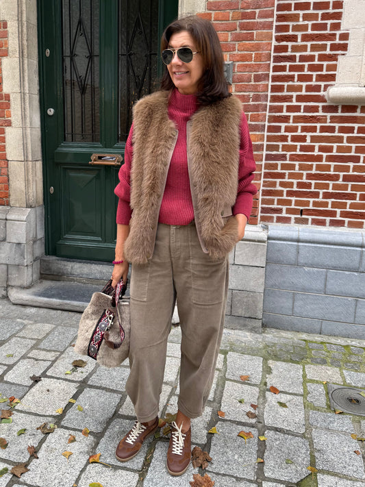 Closed Broek Barrel Rhannon Clay Beige