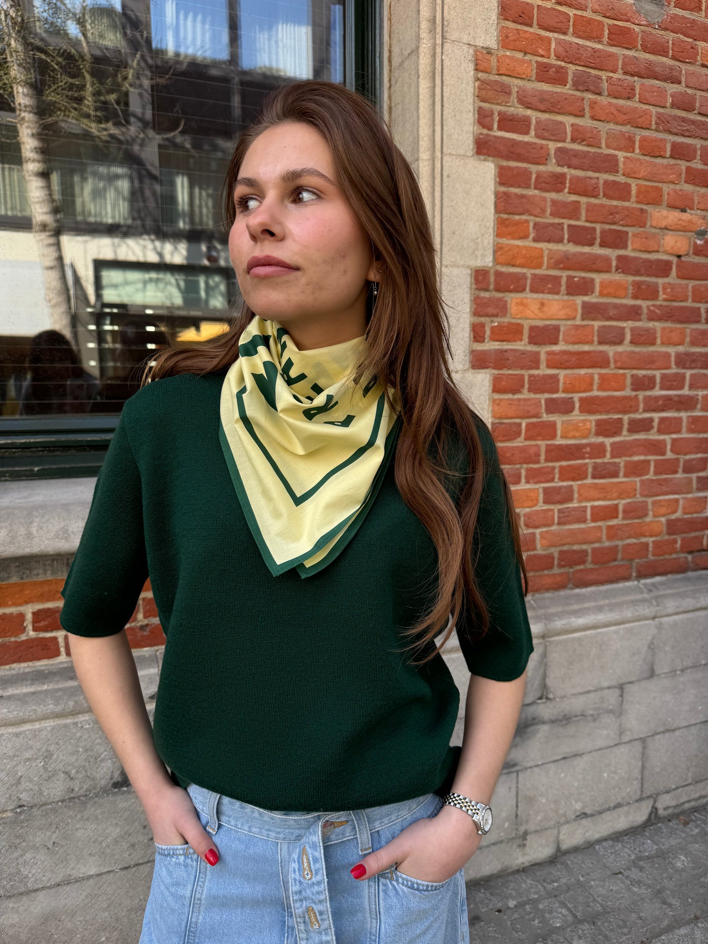 Closed Pull Korte Mouw Royal Green