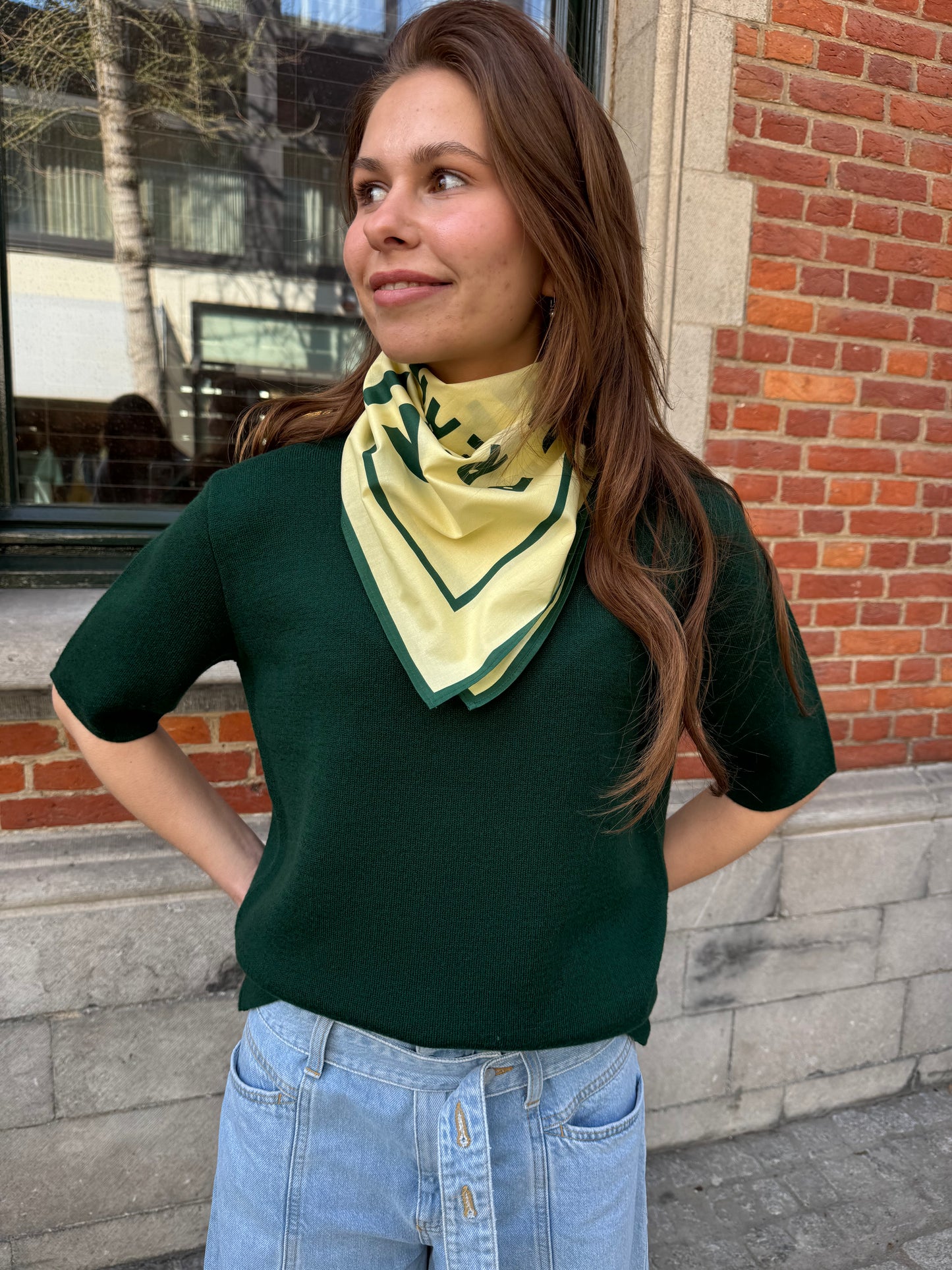 Closed Pull Korte Mouw Royal Green