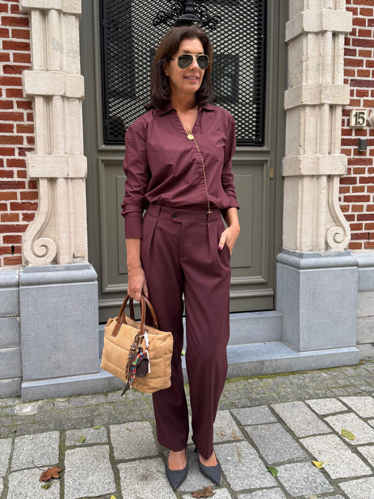 Closed Broek Mawson Burgundy