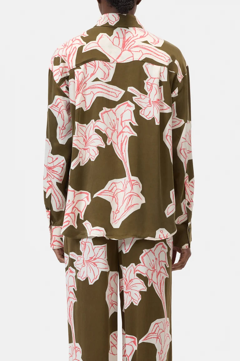 Closed Bloes Bloemenprint Deep Olive