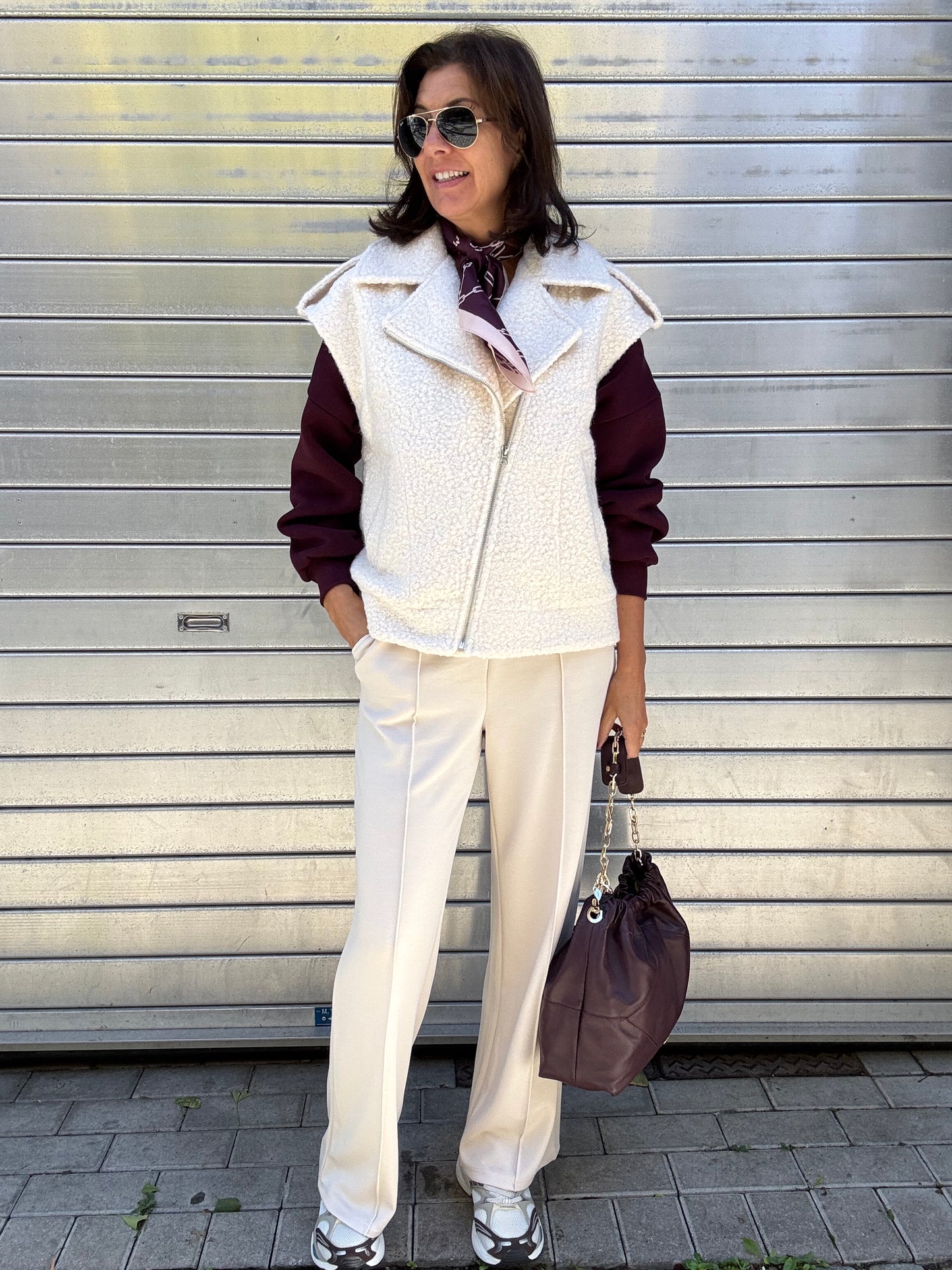 Peppercorn Jas Zonder Mouwen June Whitecap Grey