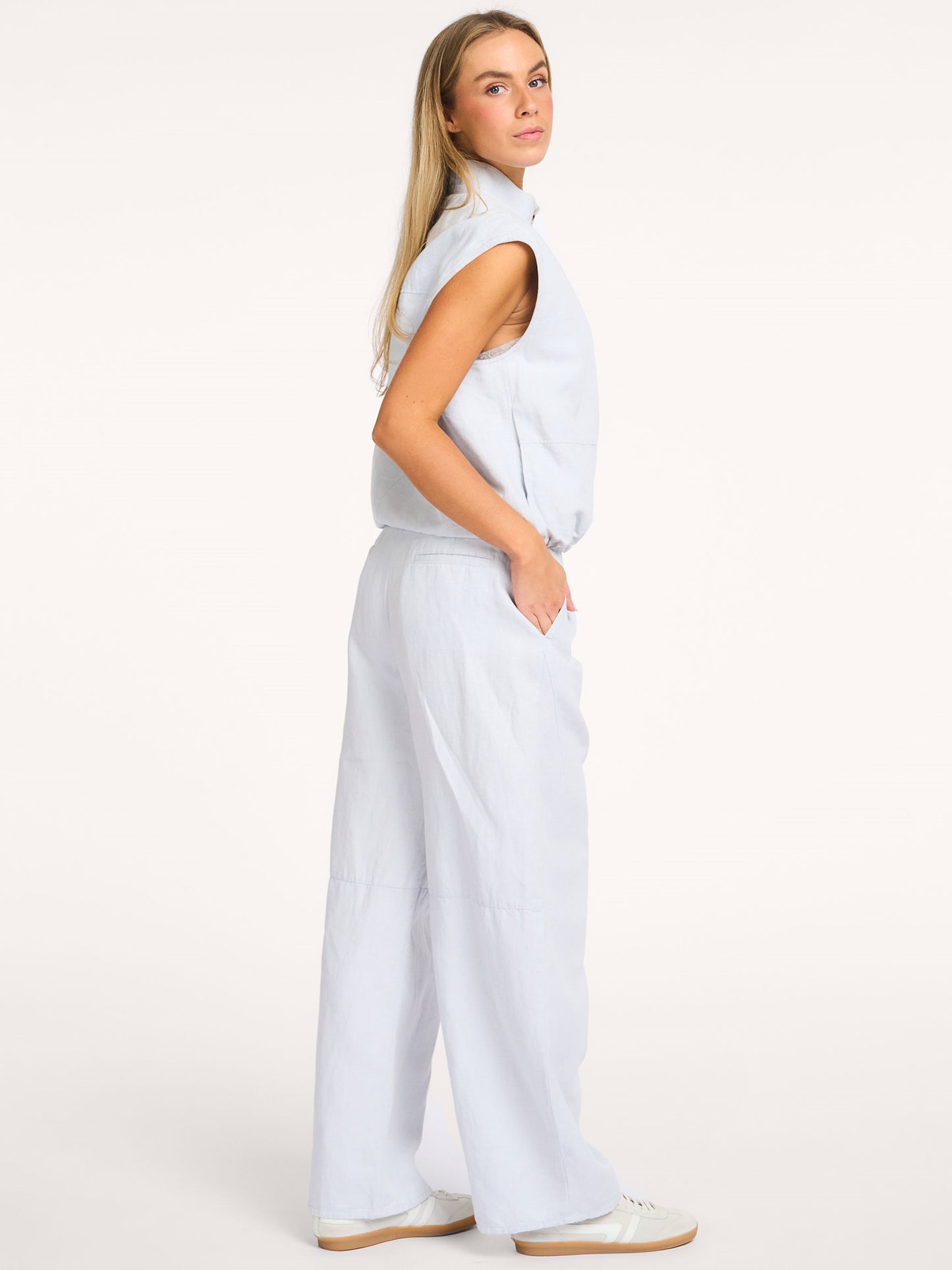 Samsoe Samsoe Broek Saroko Gray Dawn Mel