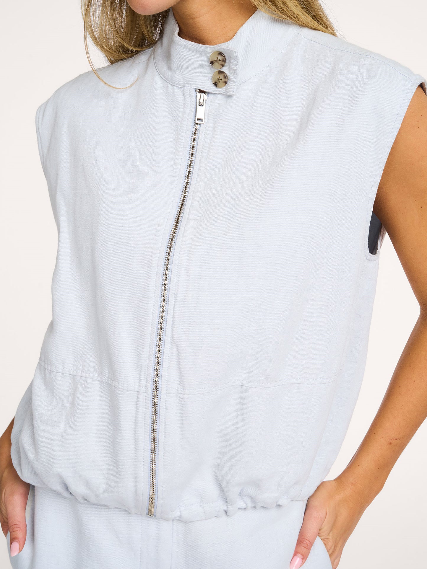 Samsoe Samsoe Vest Mouwloos Sakaila Gray Dawn Mel.