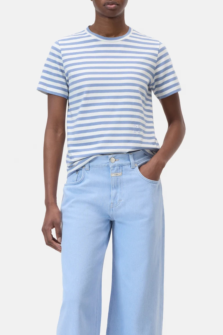 Closed T-Shirt met Strepen Stone Blue
