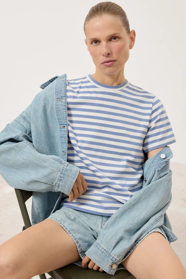 Closed T-Shirt met Strepen Stone Blue