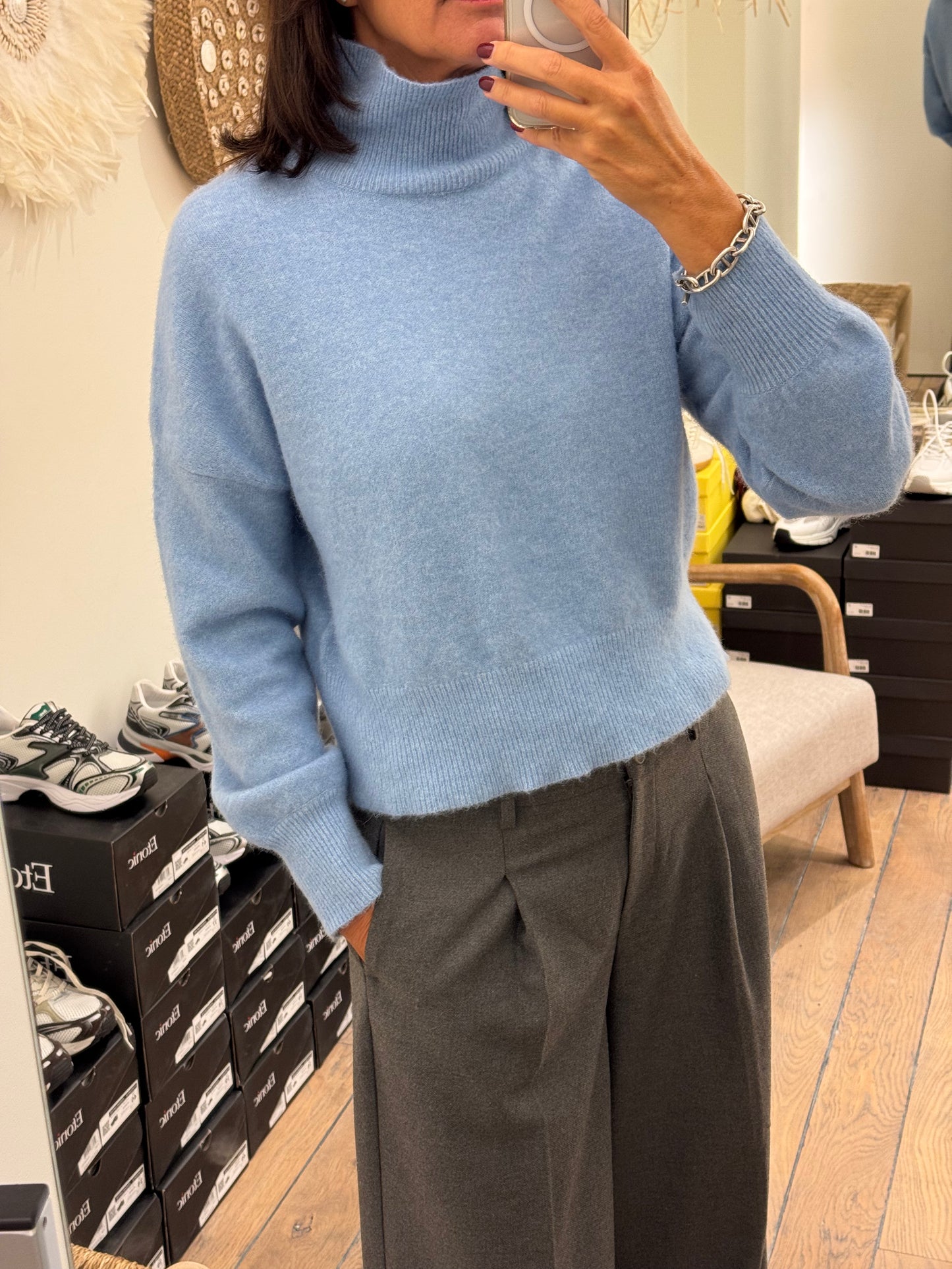 Samsoe Samsoe Rolkraag Pull Nola Della Robbia Blue