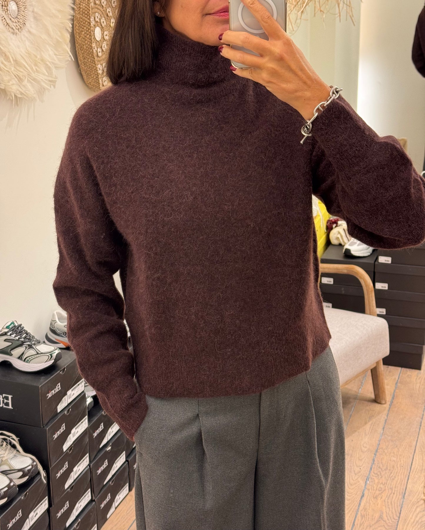 Samsoe Samsoe Rolkraag Nola T-N Fudge Mel.