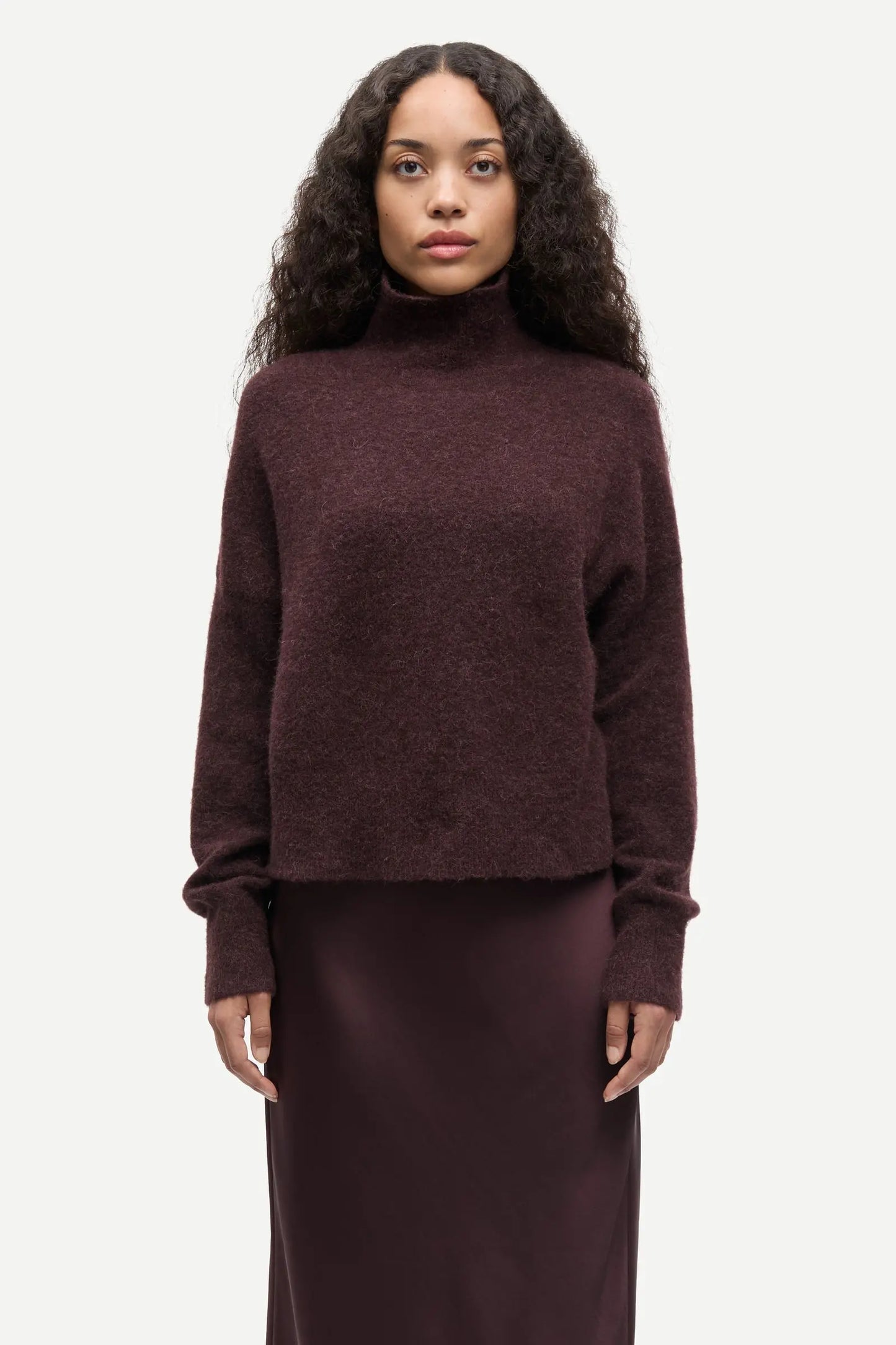 Samsoe Samsoe Rolkraag Nola T-N Fudge Mel.