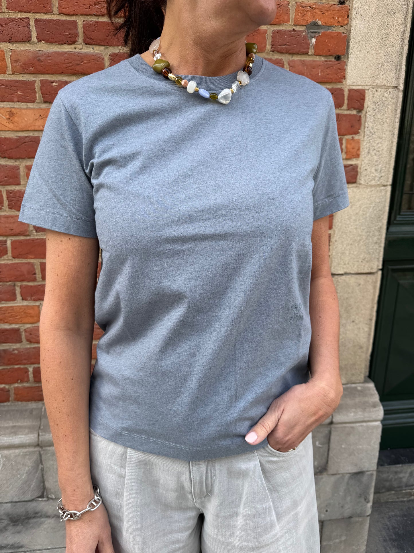 Closed T-Shirt Blauw Grijs
