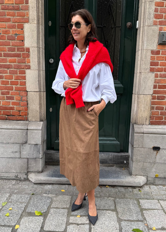 OUTLET Coster Copenhagen Rok Lang Romy Golden Brown