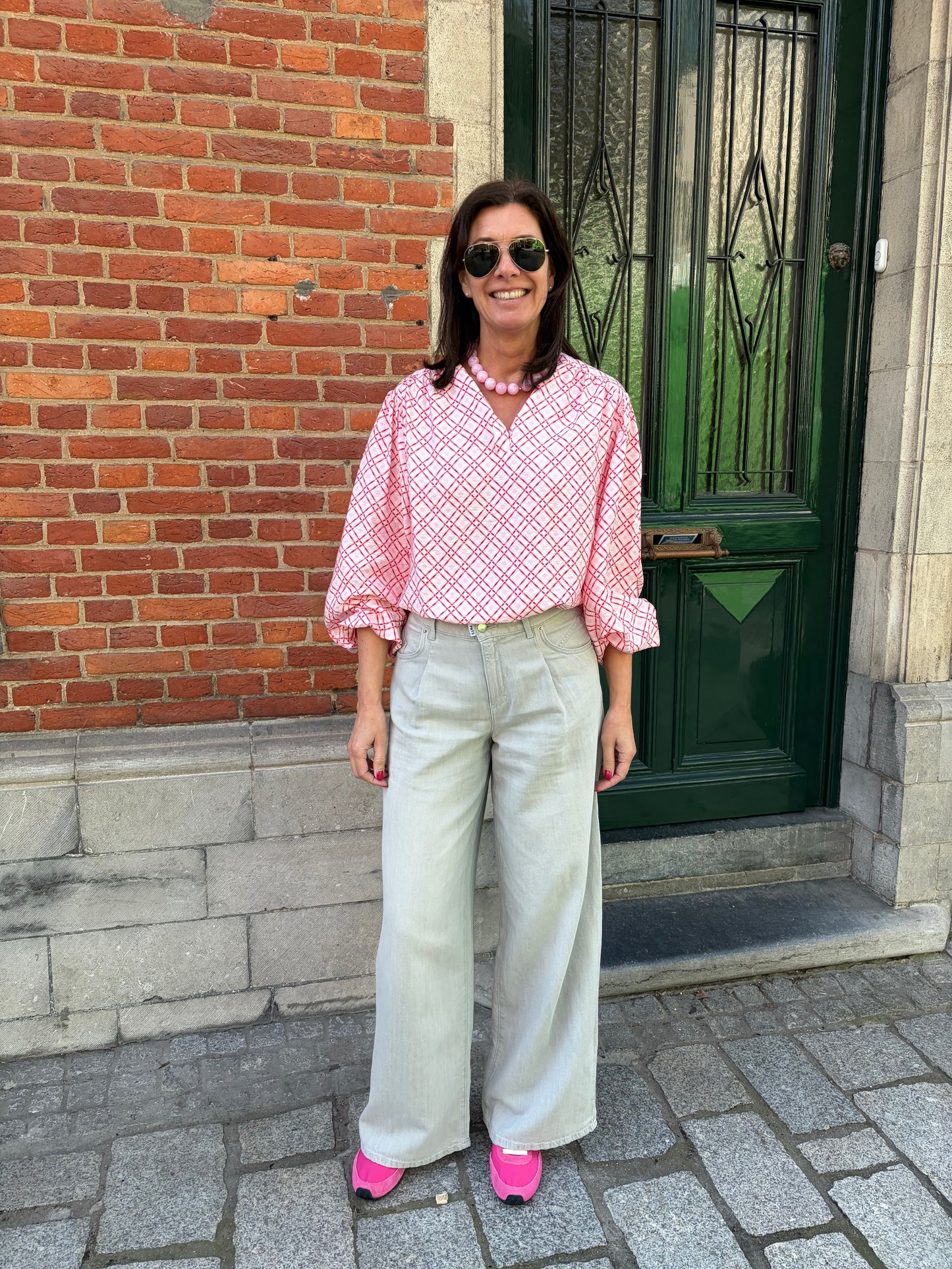 Minus Bloes Selvine Prism Pink Print