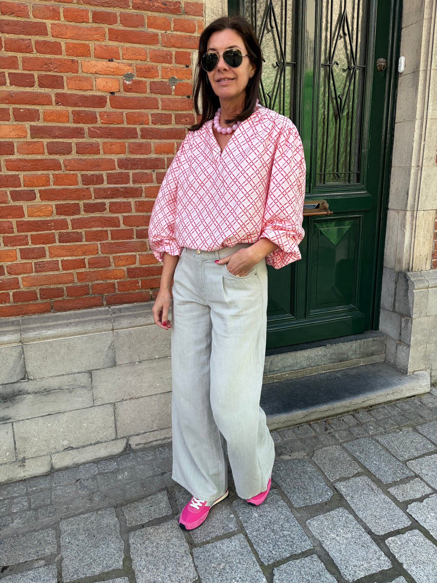 Minus Bloes Selvine Prism Pink Print