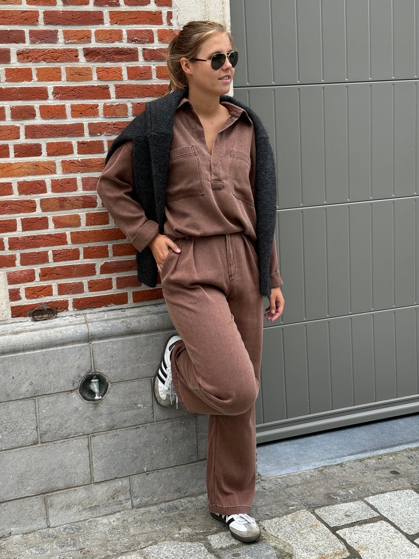 The New Society Broek Tribeca Chestnut Glow