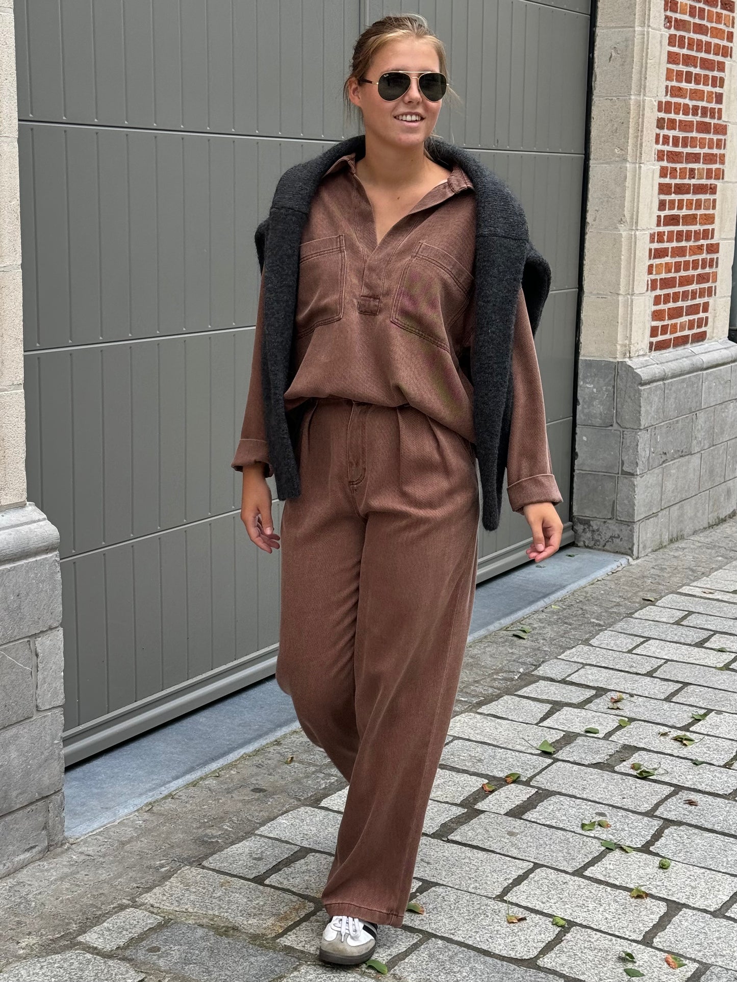 The New Society Broek Tribeca Chestnut Glow