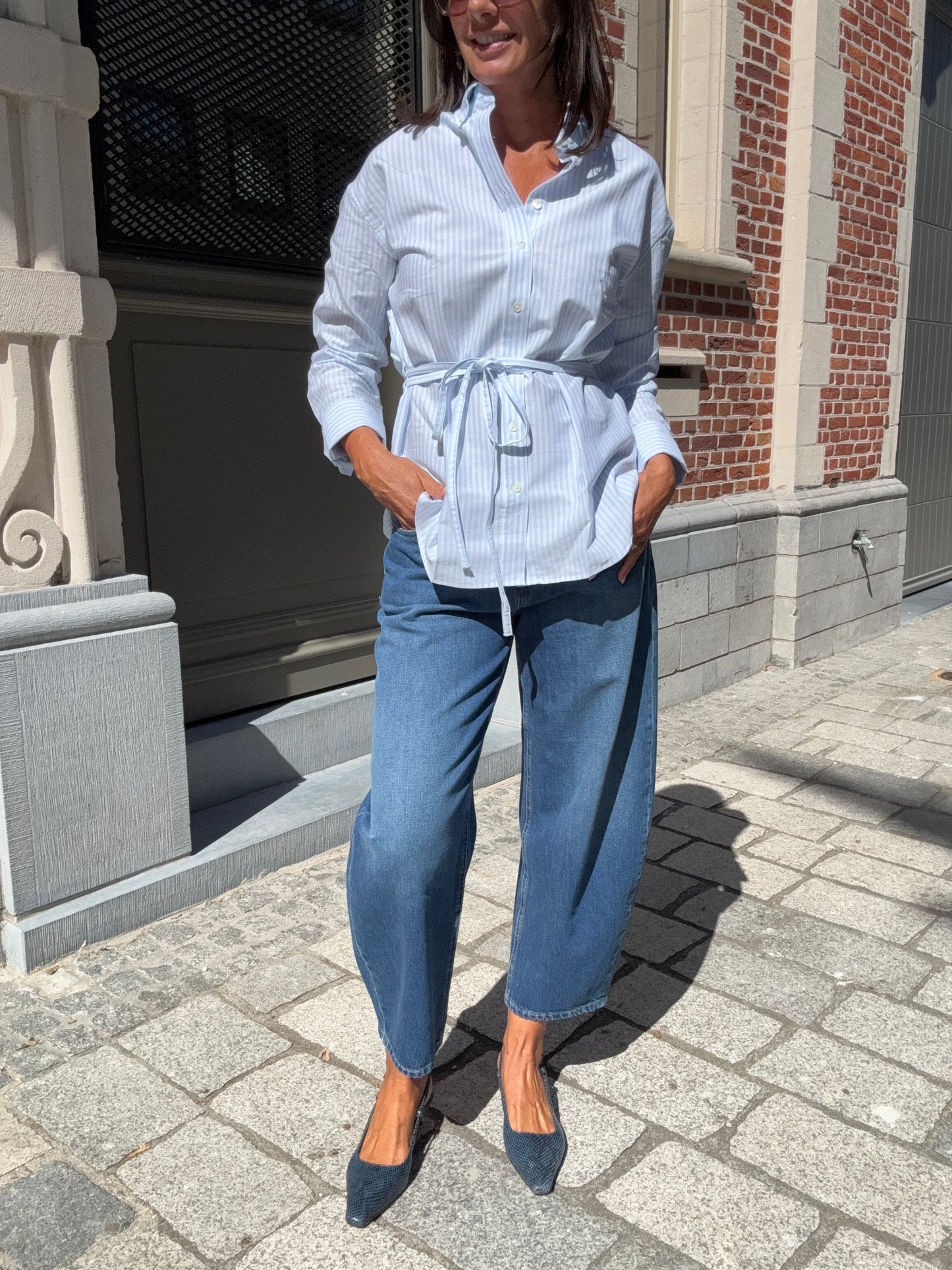 Closed Bloes Lang Streep Powder Blue