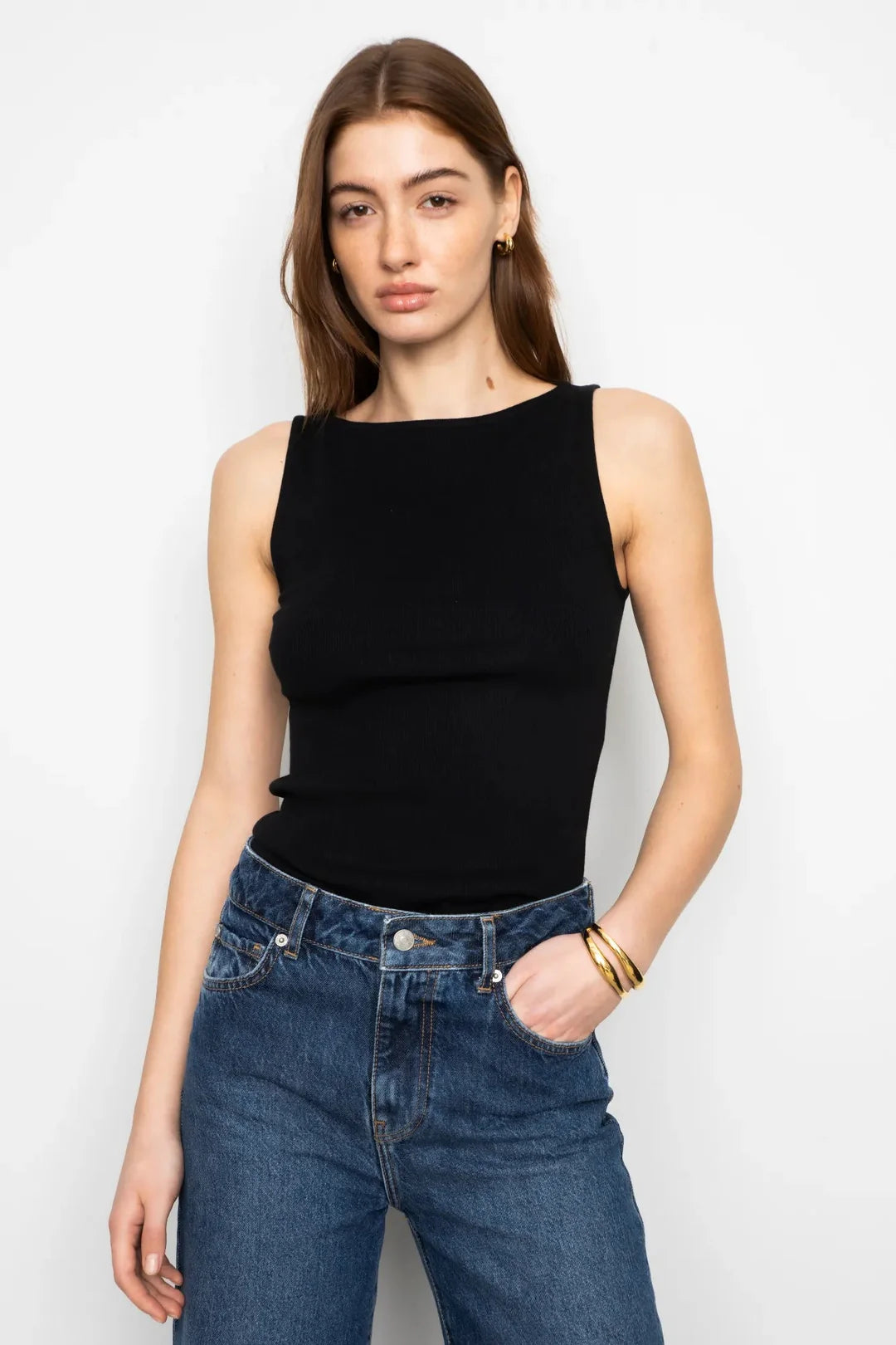Camilla Pihl Top Peggy Rib Boatneck Black