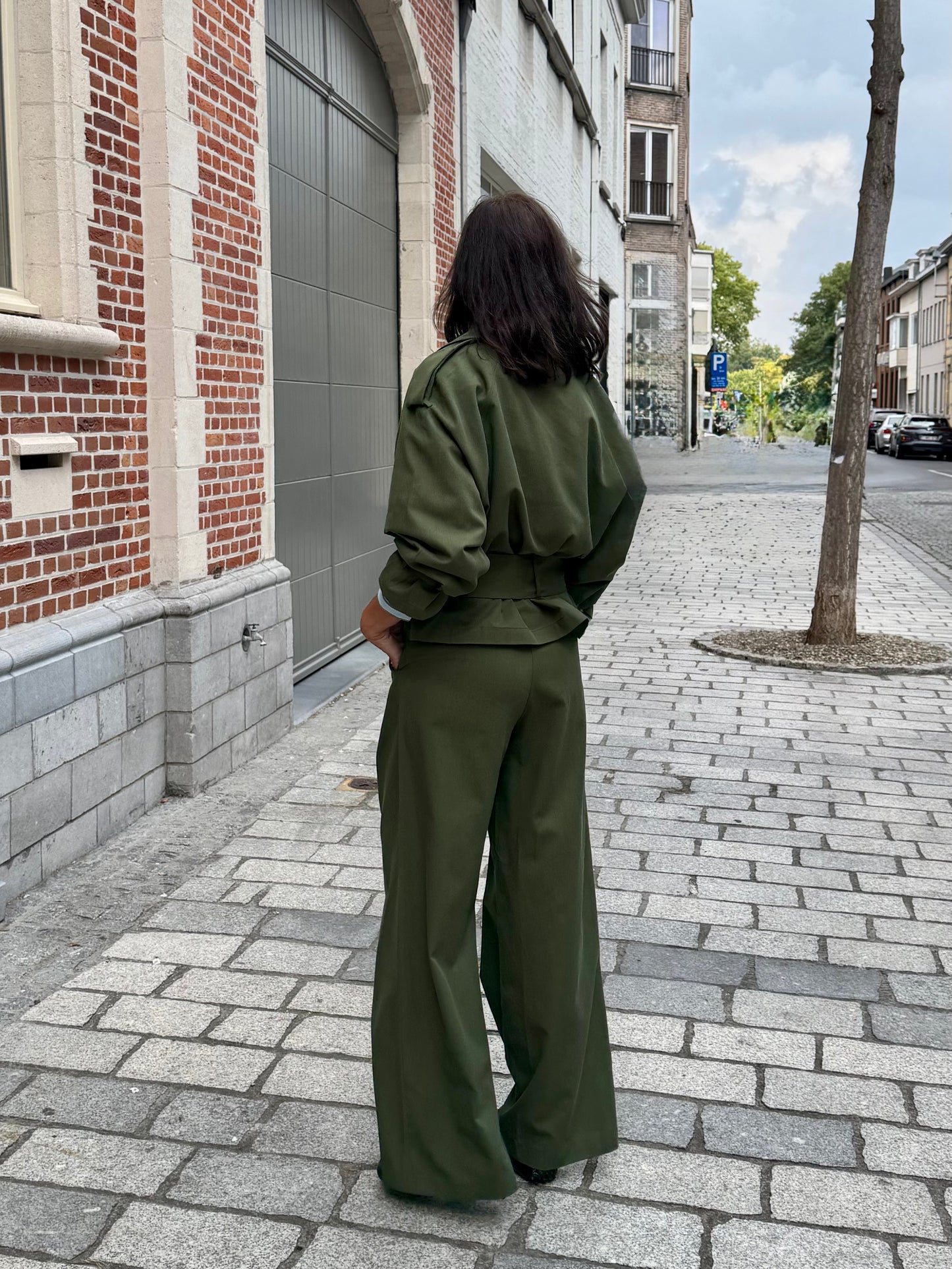 Liv The Label Broek Camille Khaki Green