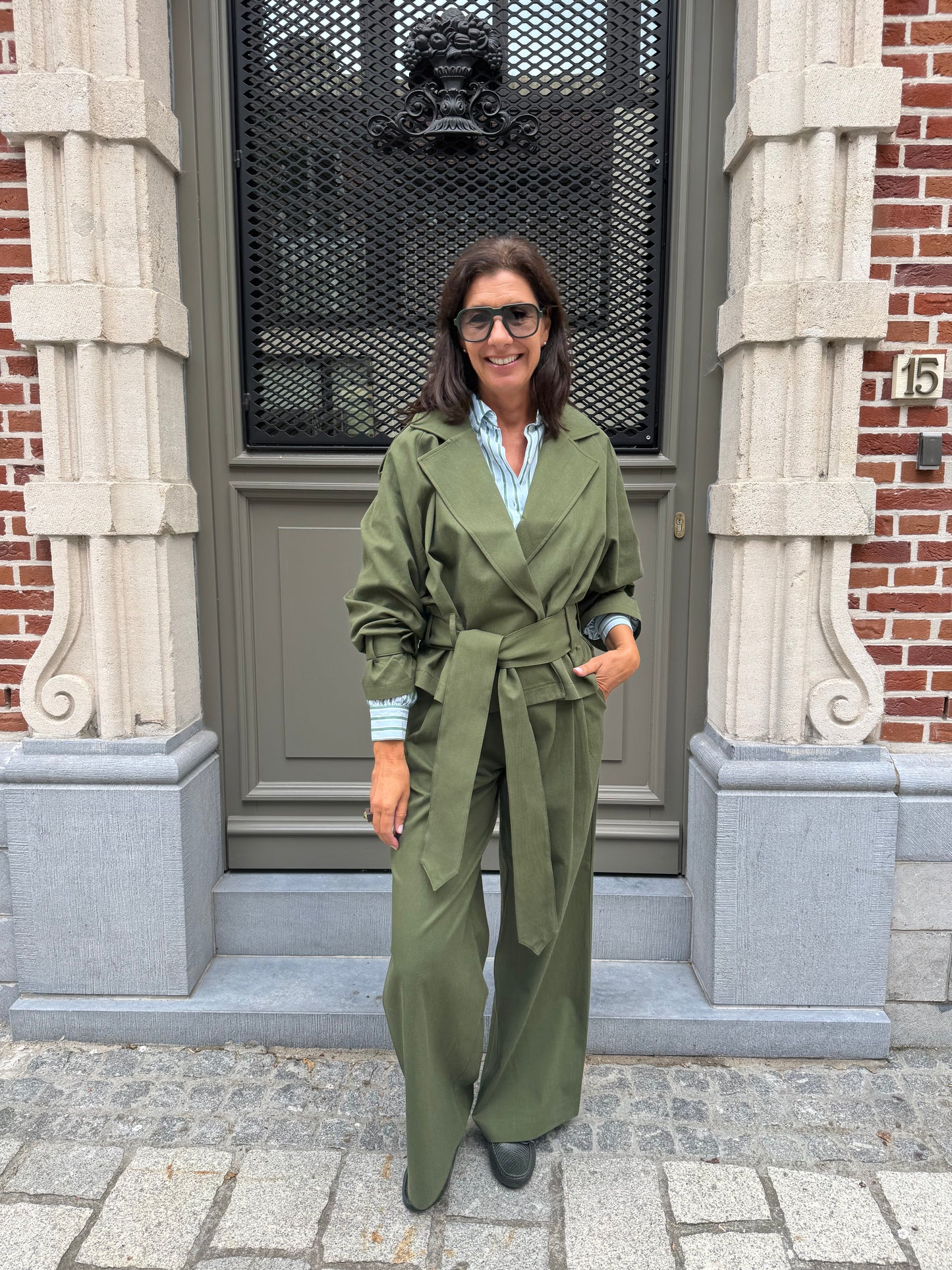 Liv The Label Broek Camille Khaki Green