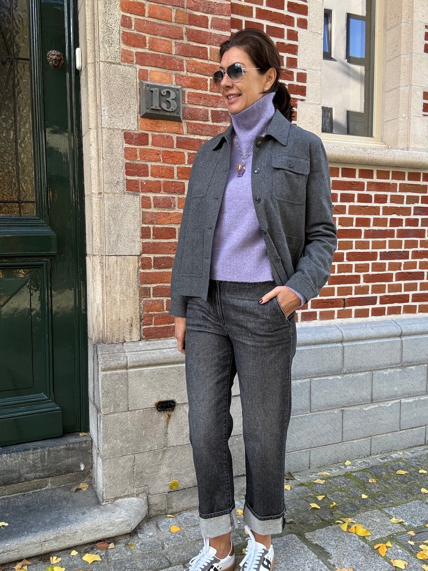 19.70Seventy Jeans Grijs met Omslag