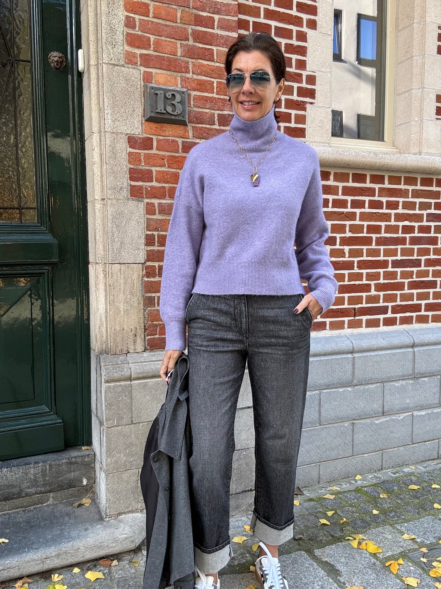 Samsoe Samsoe Rolkraag Nola T-N Wisteria