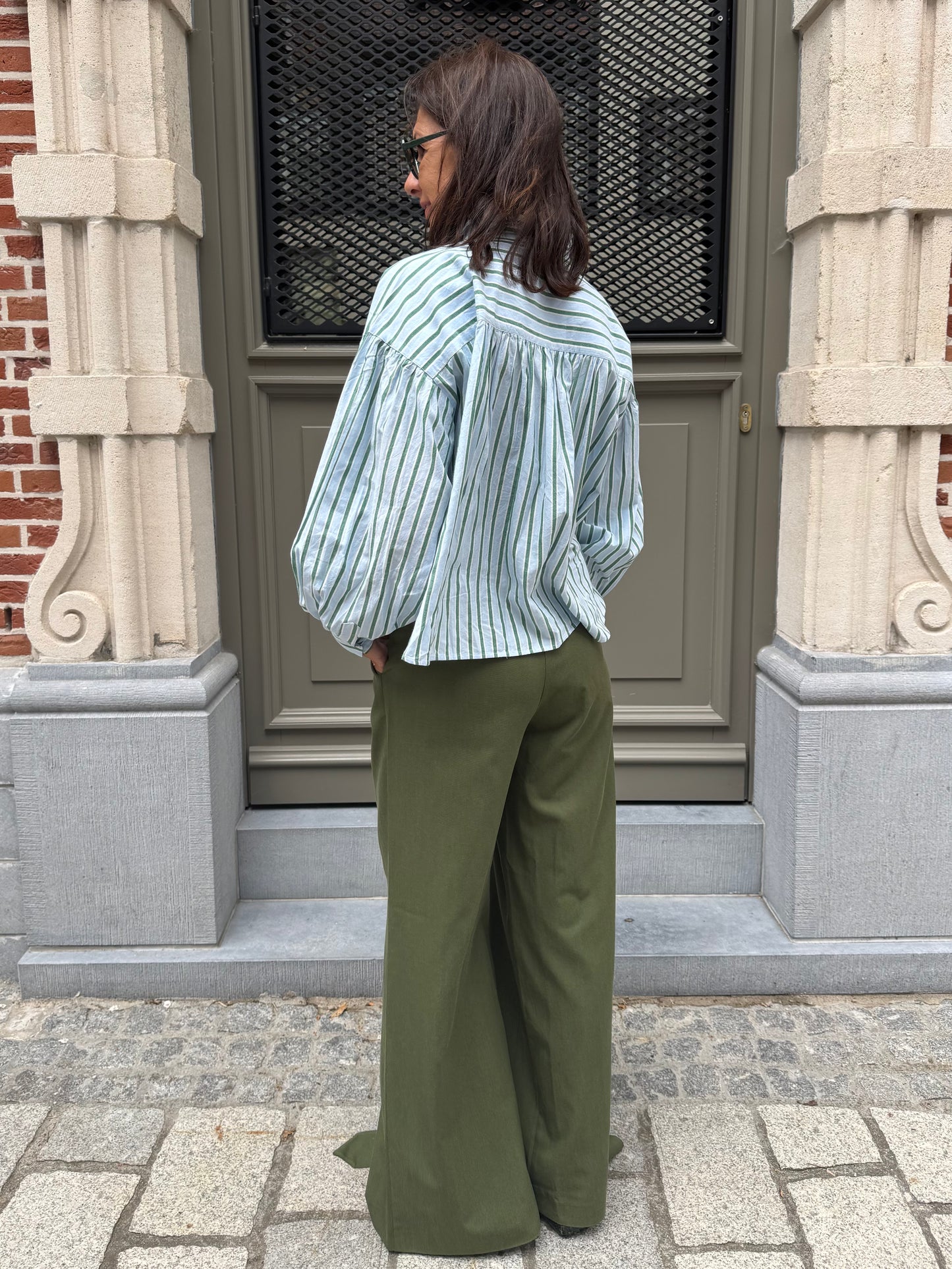 Liv The Label Broek Camille Khaki Green