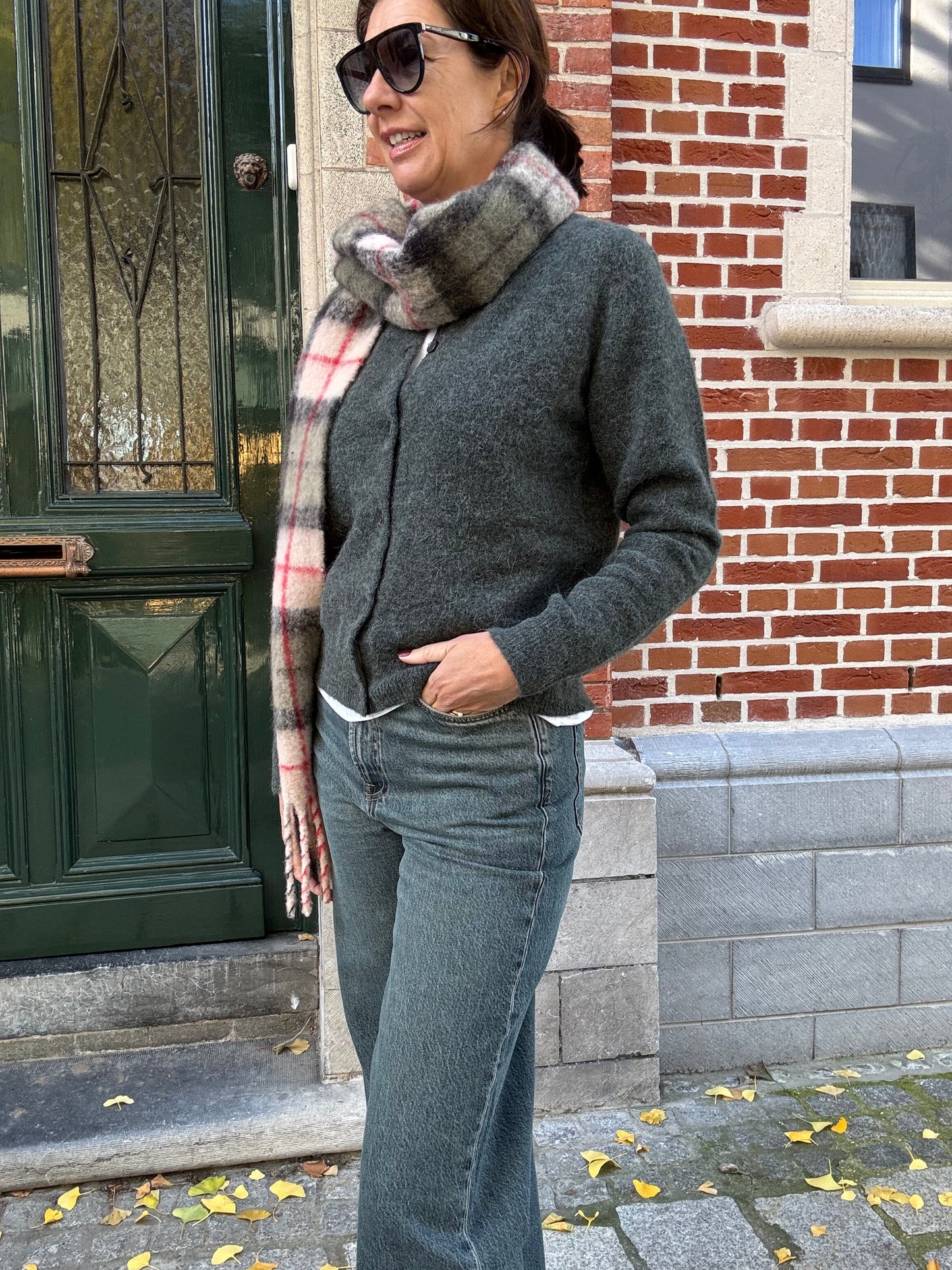 Samsoe Samsoe Cardigan Nor Short Dark Evergreen Mel.