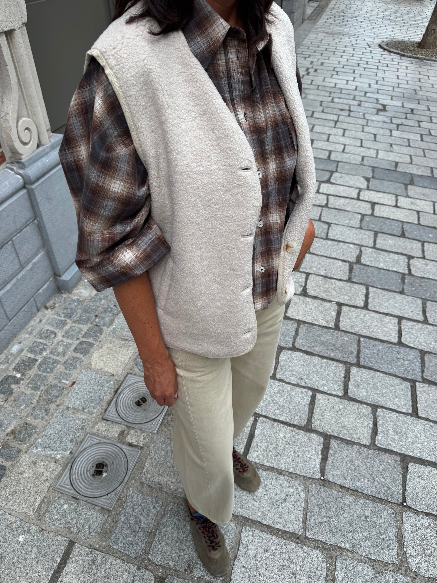 JCSophie Mouwloze Vest / Bodywarmer Patricia Light Sand