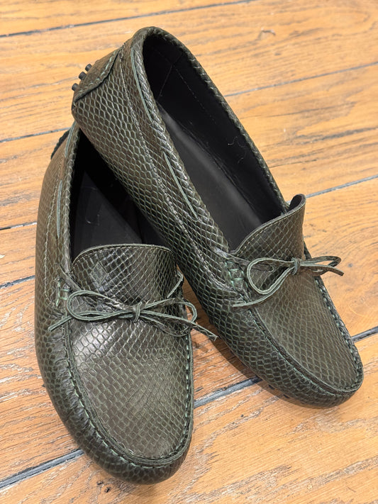 Cara Rosa Loafers Natalie Snake Green