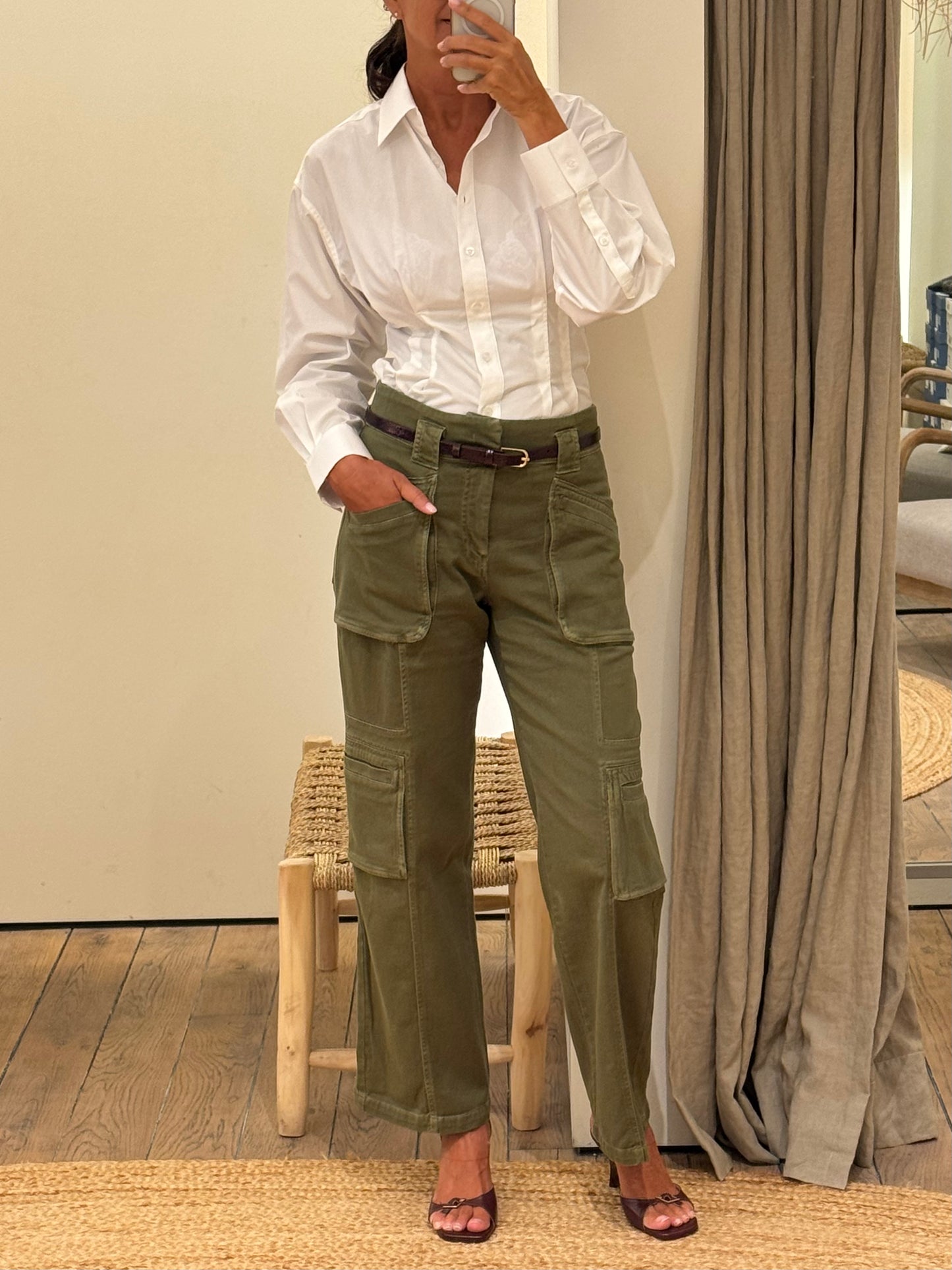 Bash Broek Ninon Kaki