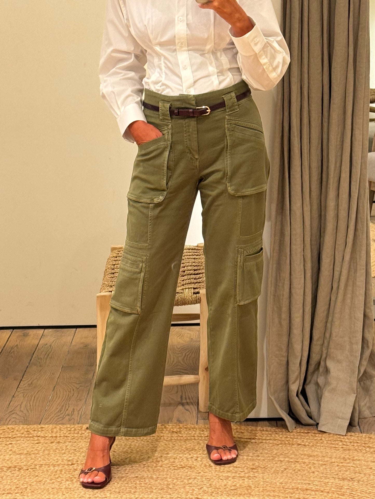 Bash Broek Ninon Kaki