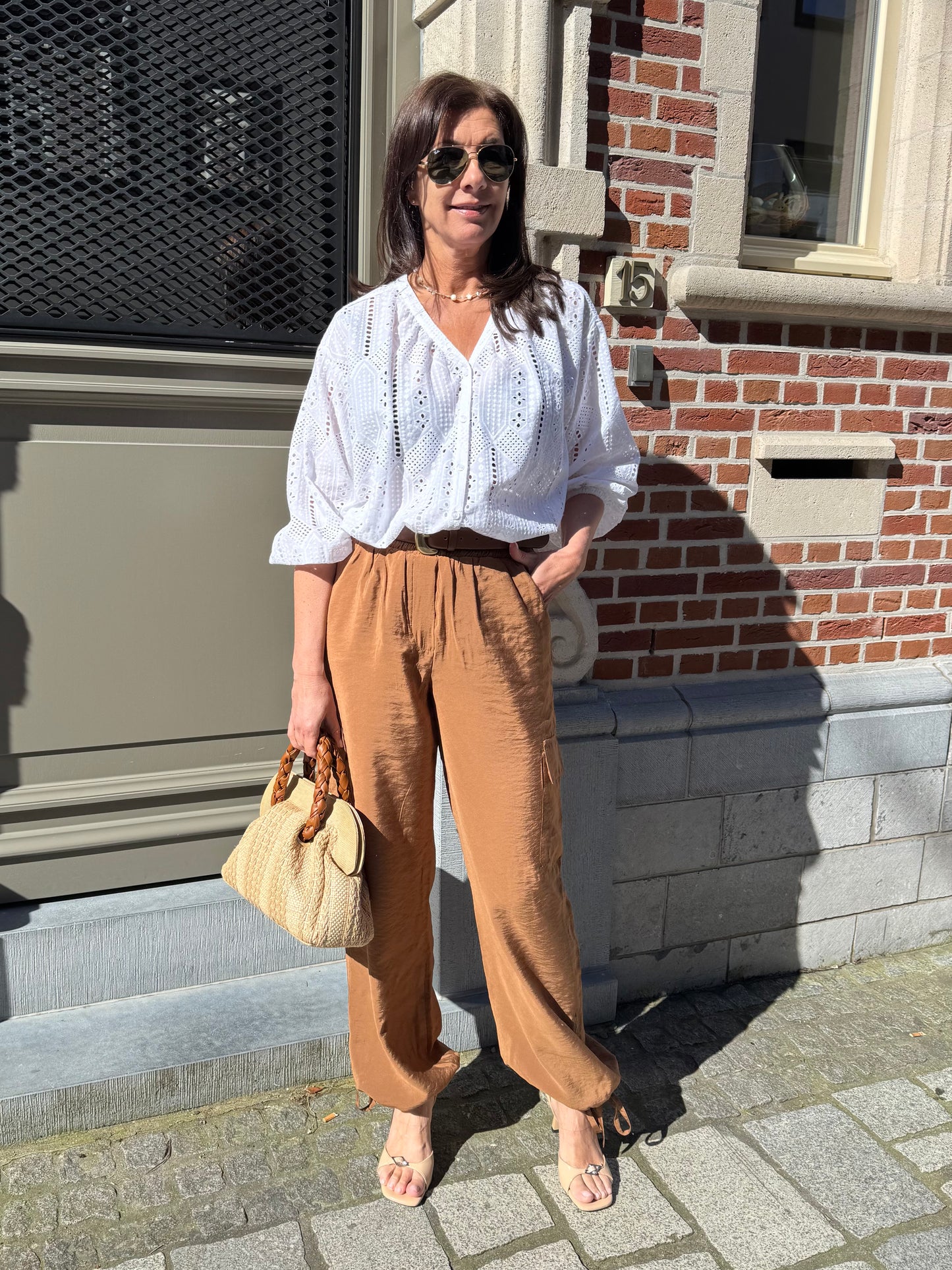 Re/Born Broek Casablanco Cupro Camel