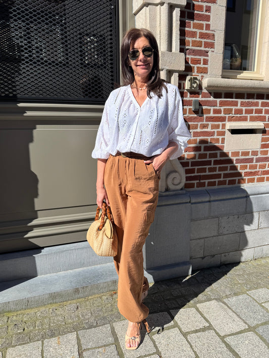 Reborn Broek Casablanco Cupro Camel