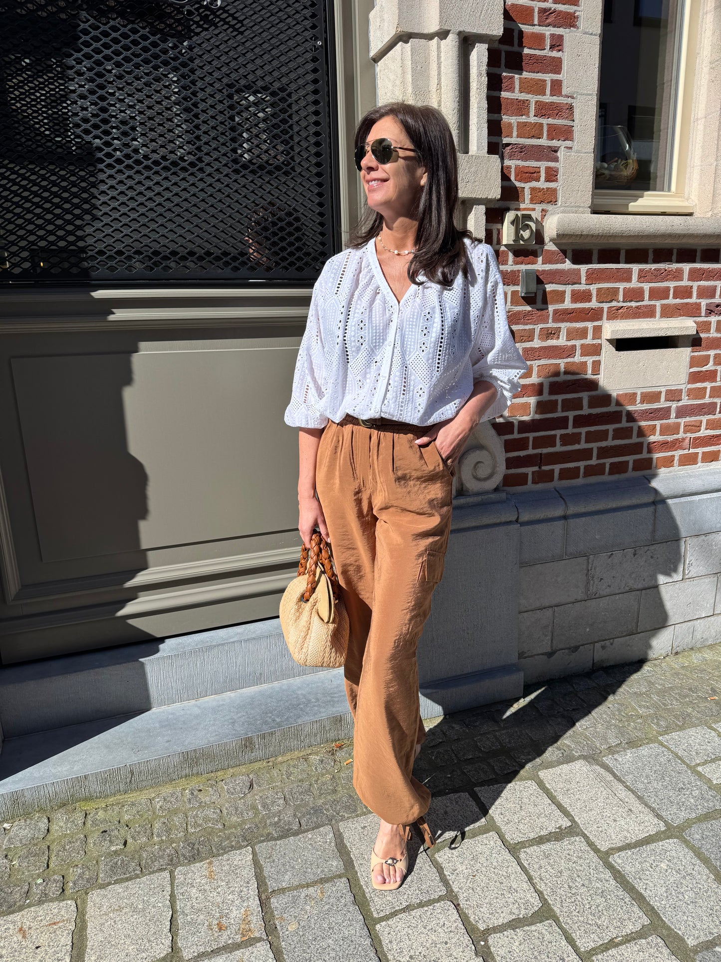 Re/Born Broek Casablanco Cupro Camel