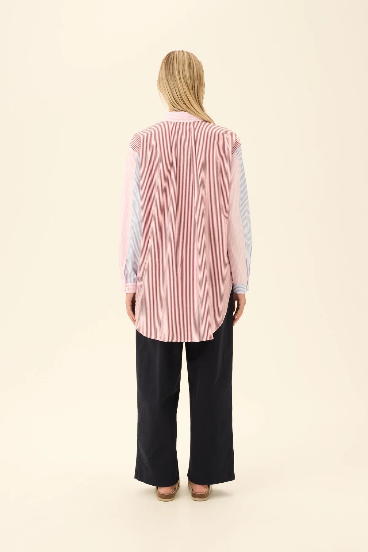 Rue de Tokyo Bloes Stella Multi Stripe Pink/Light Blue/Dark Red/White