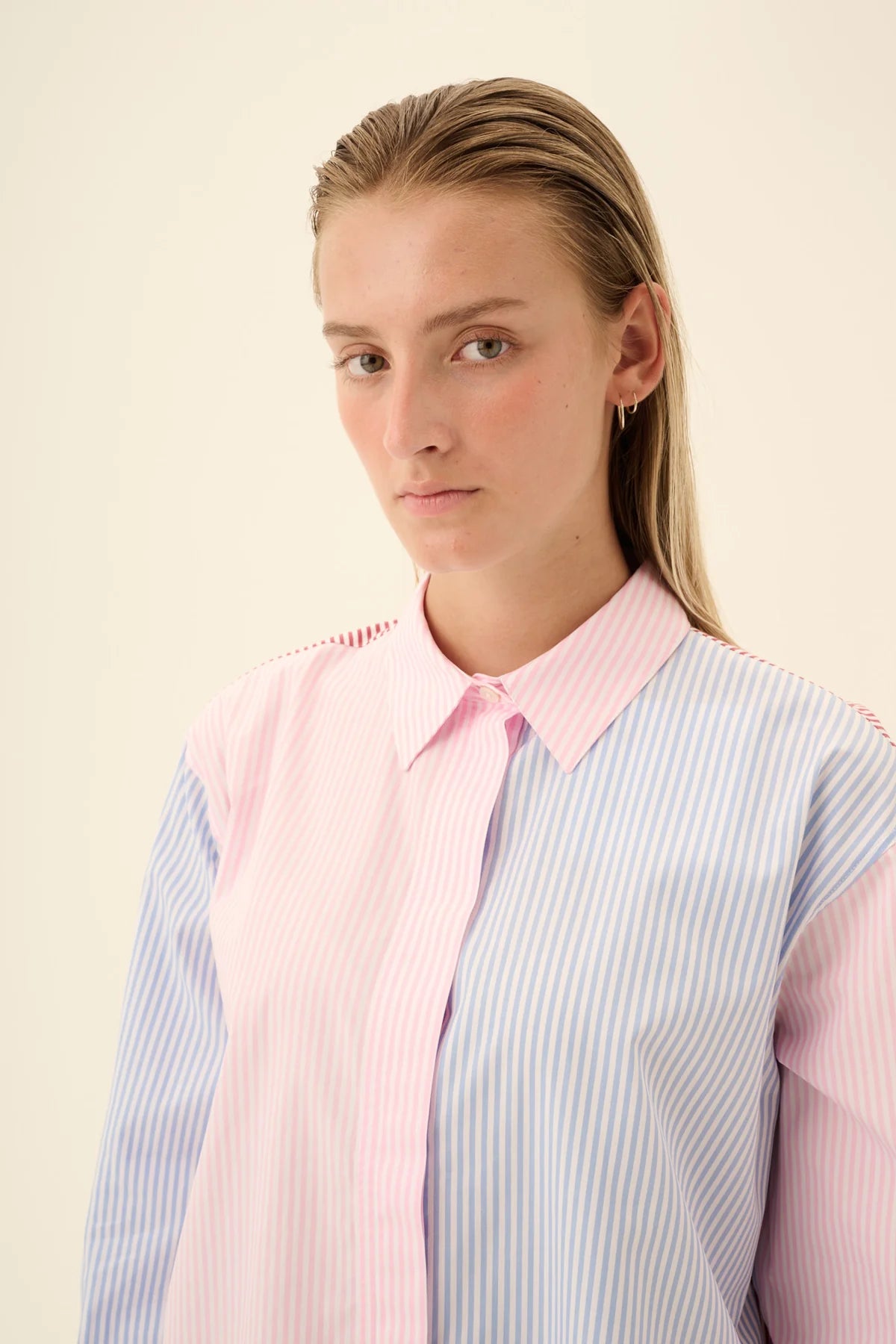 Rue de Tokyo Bloes Stella Multi Stripe Pink/Light Blue/Dark Red/White