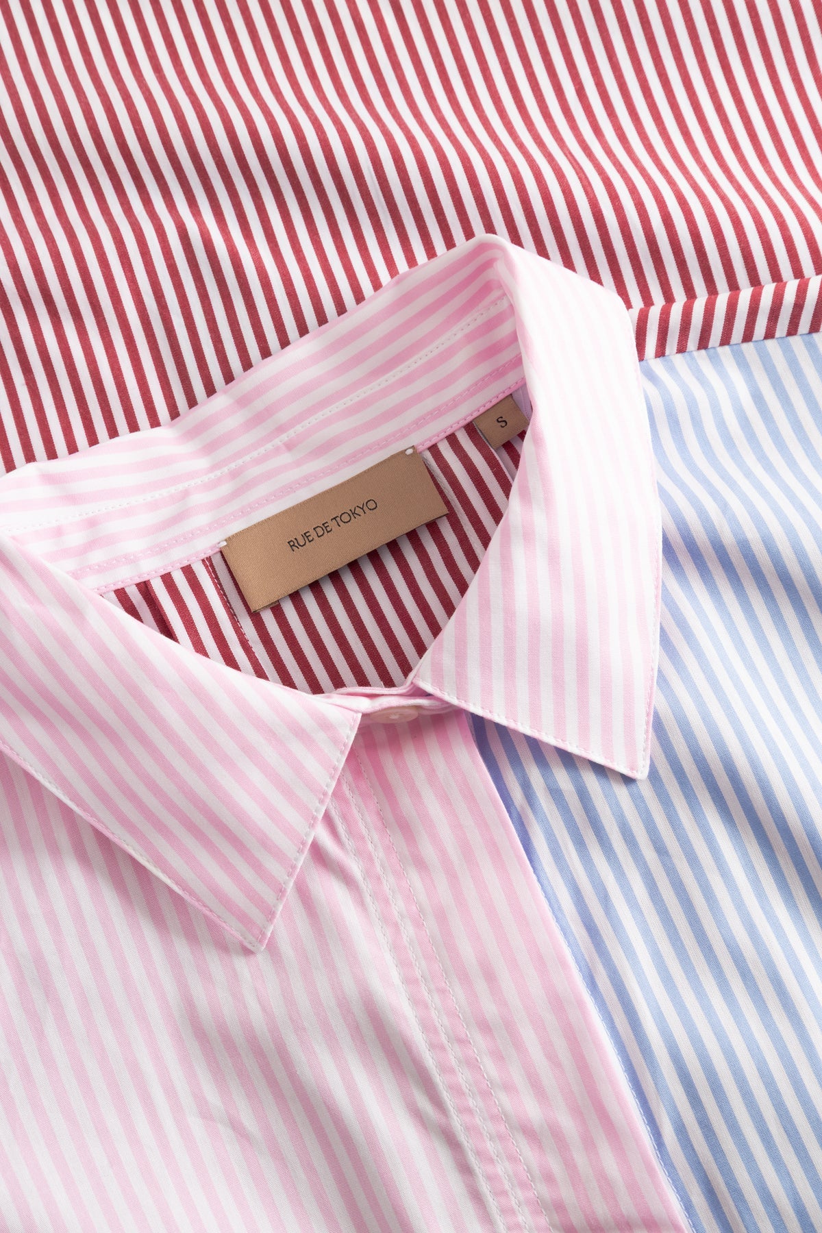 Rue de Tokyo Bloes Stella Multi Stripe Pink/Light Blue/Dark Red/White