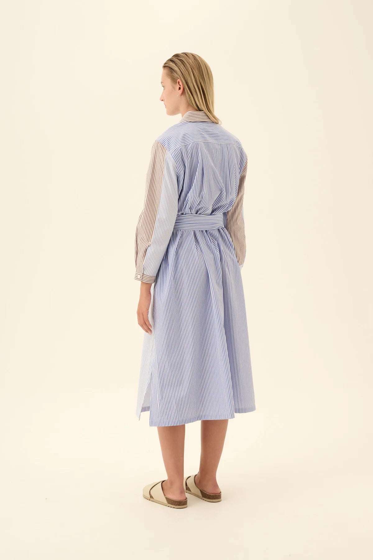 Rue de Tokyo Della Multistripe Brown/Light Blue/Blue/White Multistripe