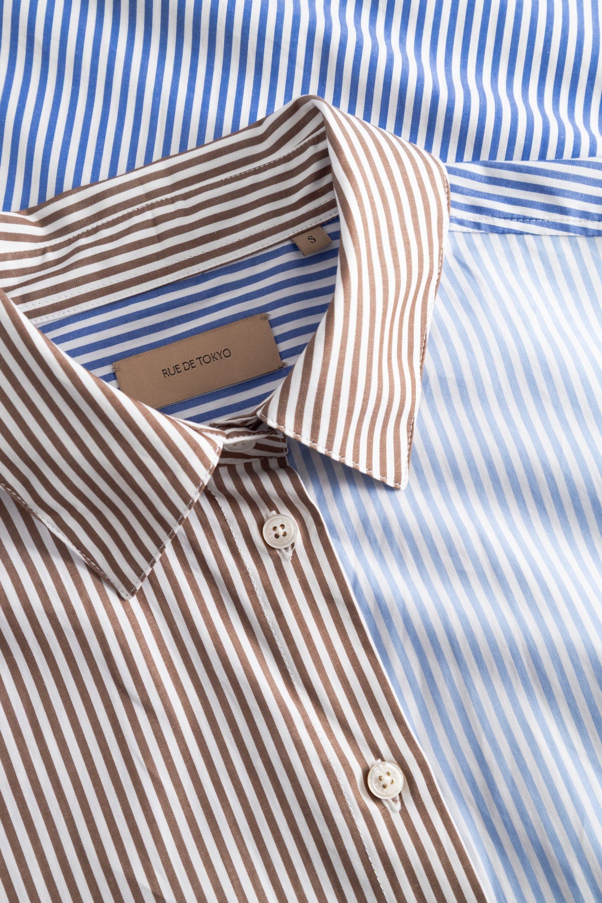 Rue de Tokyo Della Multistripe Brown/Light Blue/Blue/White Multistripe