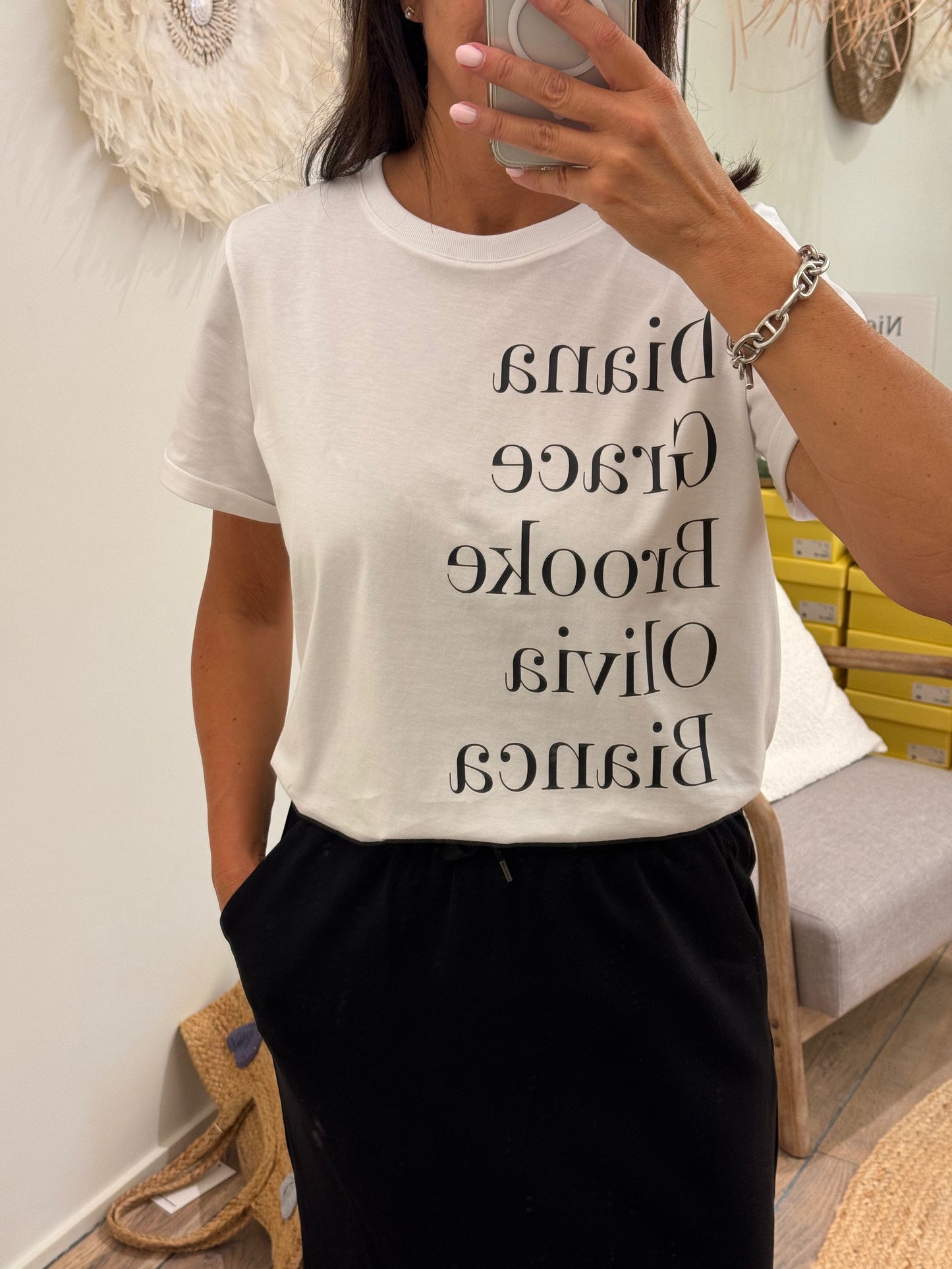 Janice T-Shirt Rock Studio 54 Wit