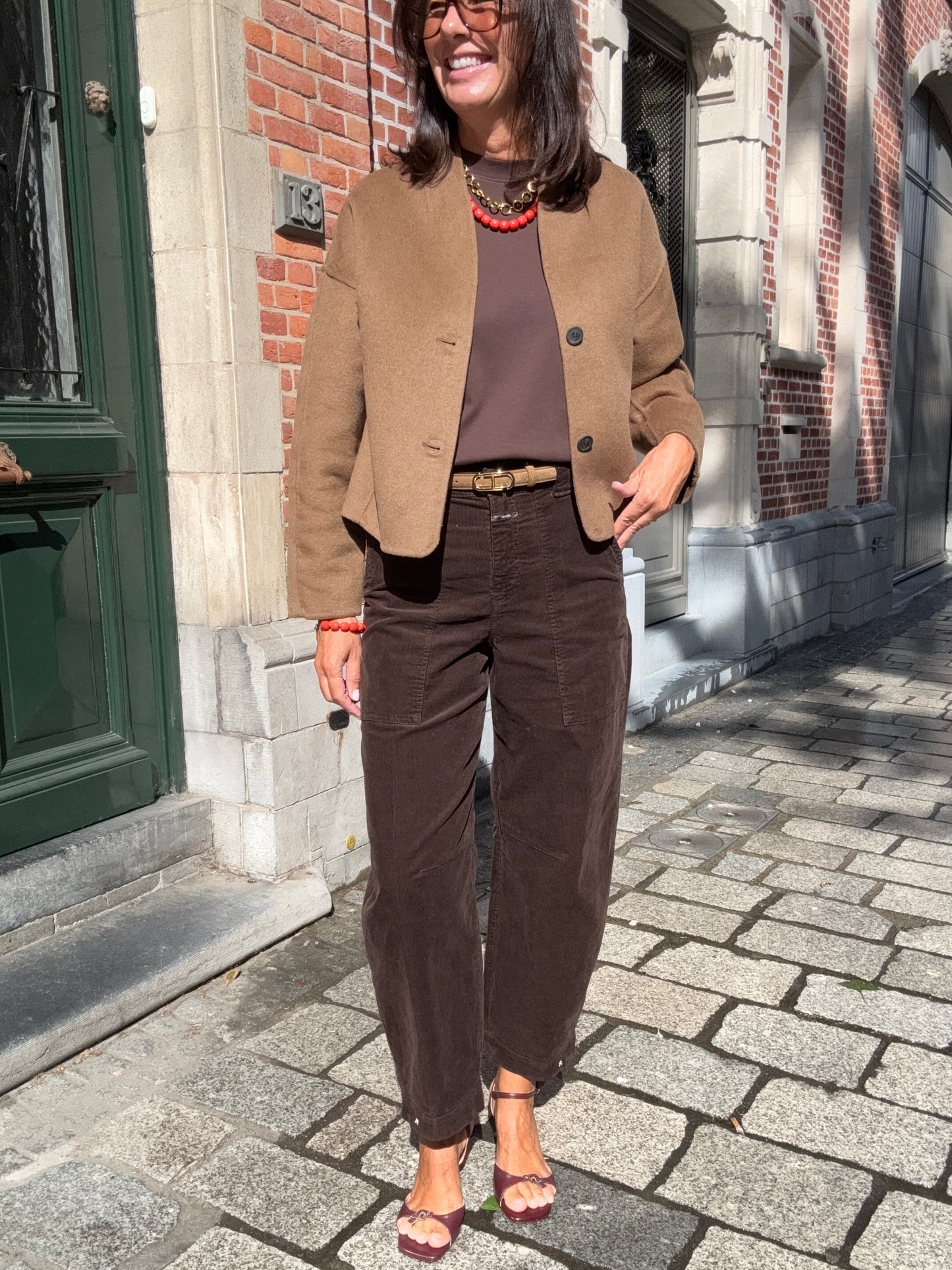 Closed Broek Rhannon Mahagony Brown