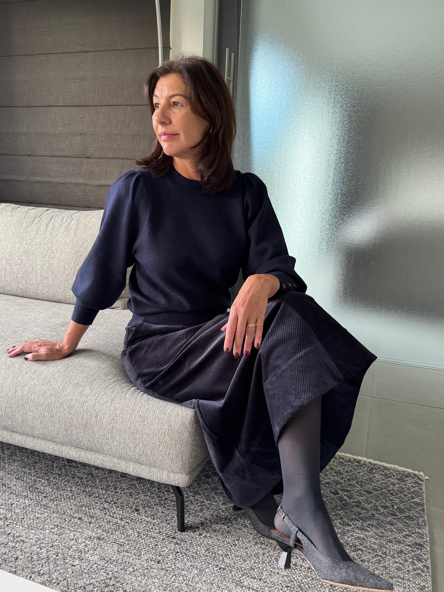 OUTLET Rue de Tokyo Rok Pryma Organic Heavy Corduroy Ink Navy