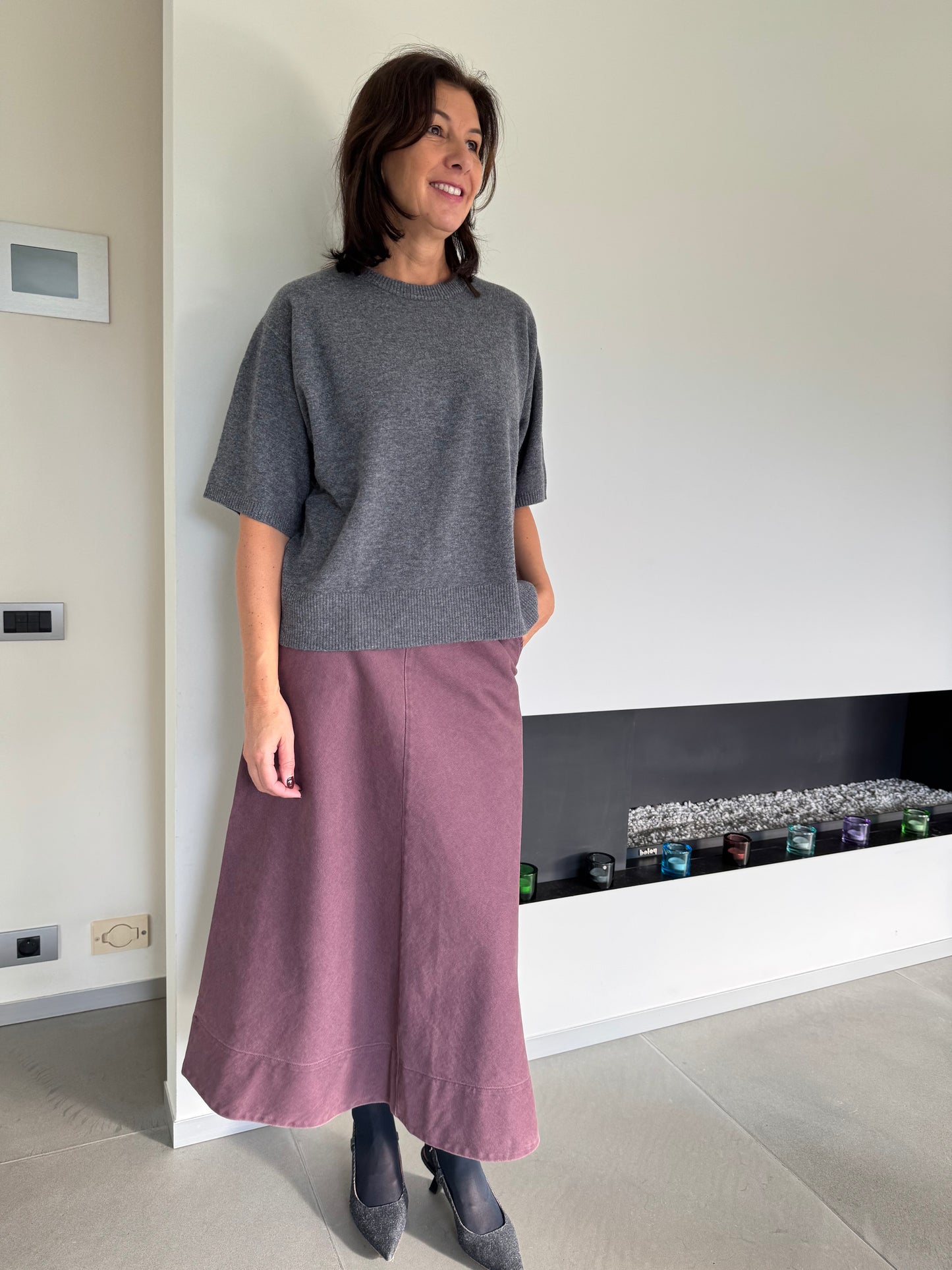 Rue de Tokyo Pull Kara Merinos Grey Melange