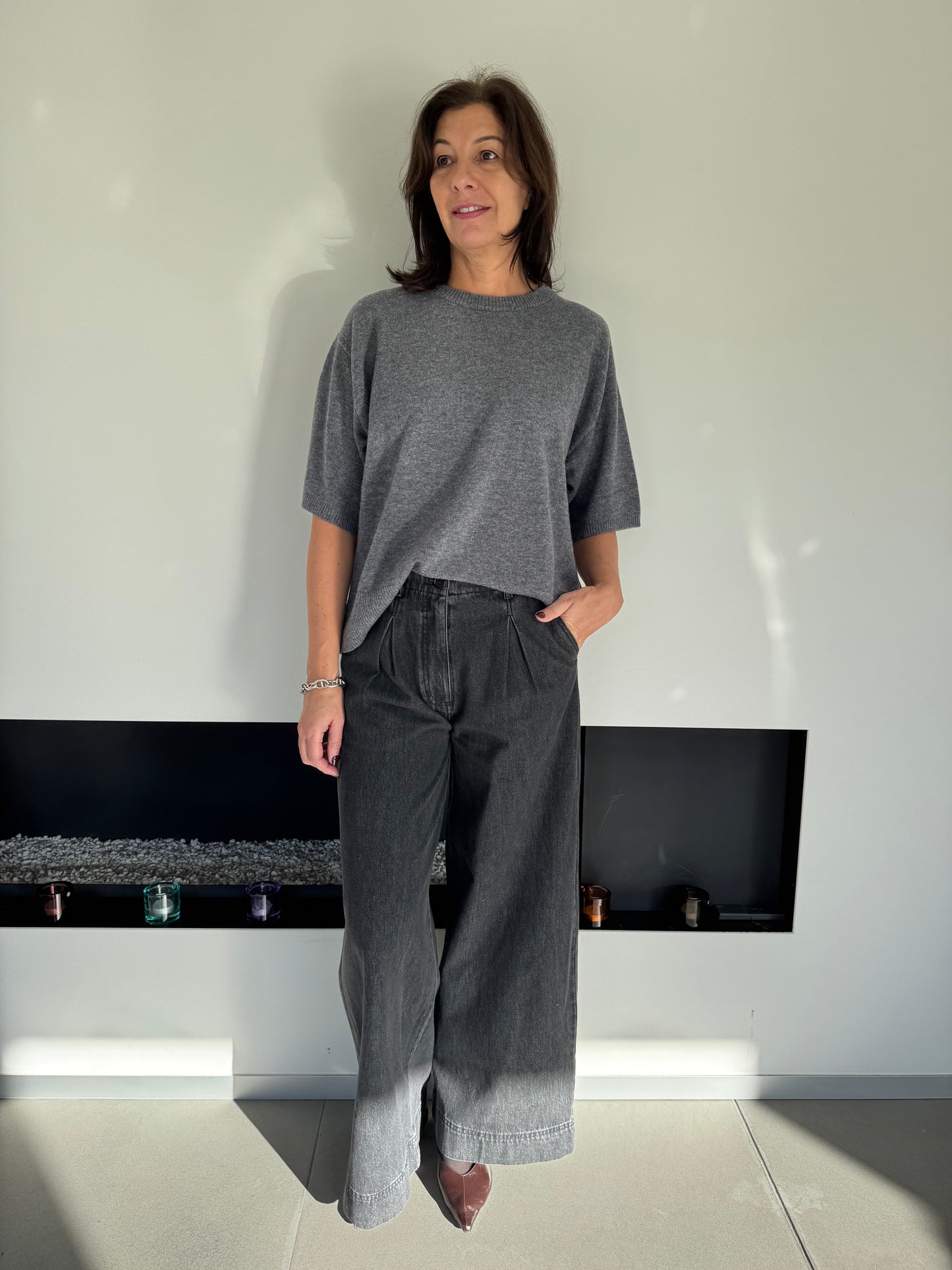 Rue de Tokyo Pull Kara Merinos Grey Melange