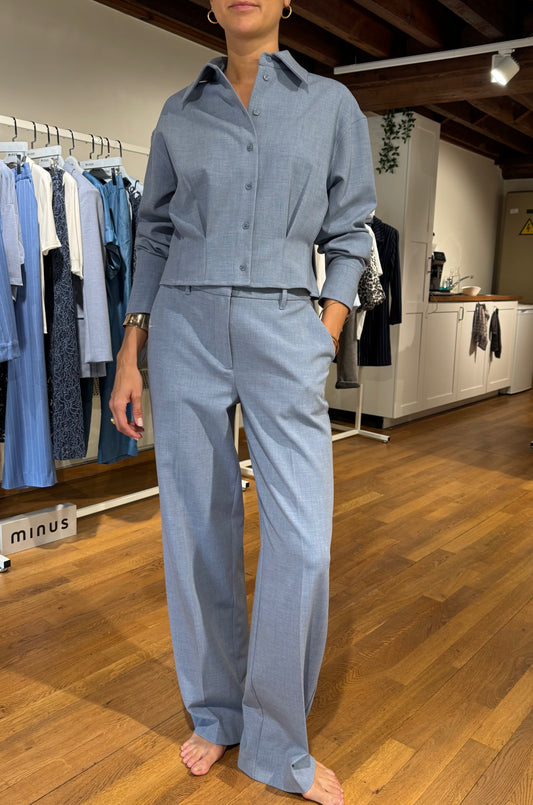 Minus Broek Welma Mid Waist Skyway Blue