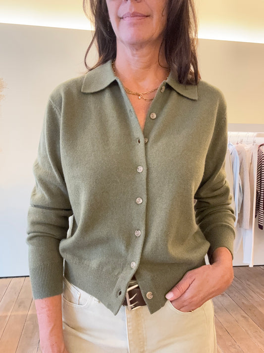 JCSophie Cardigan Porcelain Army Green