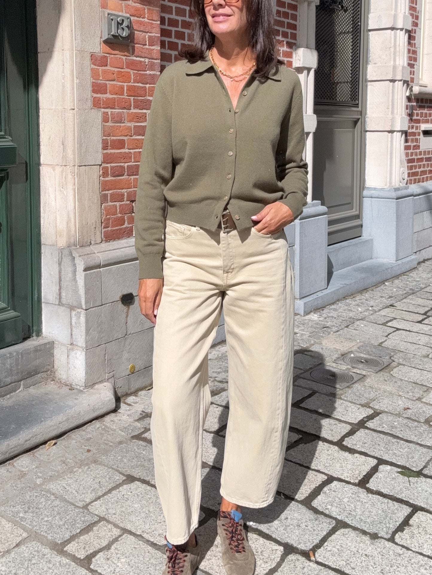 JCSophie Cardigan Porcelain Army Green