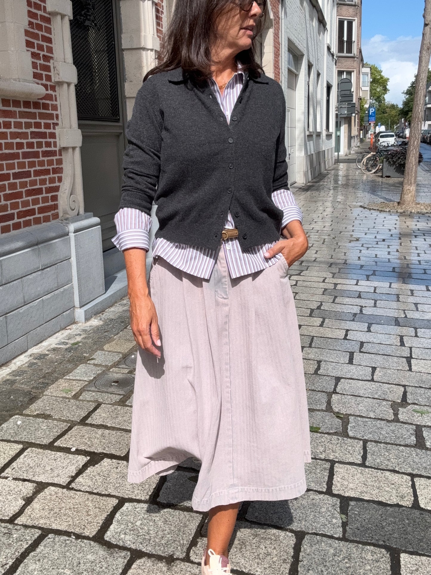 JCSophie Cardigan Porcelain Anthracite